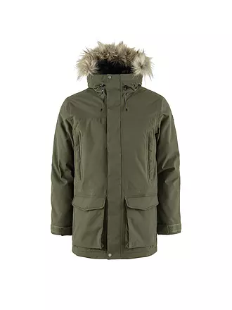 FJÄLLRÄVEN | Parka invernale da uomo Nuuk Lite con cappuccio | olive